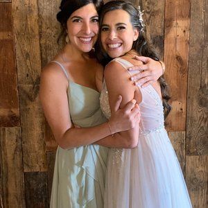 Beautiful Sage Colored Bridesmaid Dress